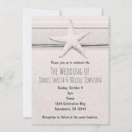 Convite de Casamento de Praia Starfish Clássico Br