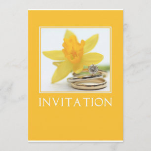 convite de casamento de primavera com narciso amar
