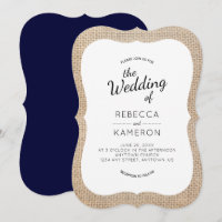 Convite de casamento de quadros do suporte azul e