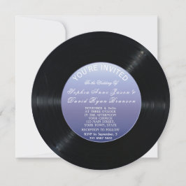 Convite De Casamento De Registro De Vinilo Retroat