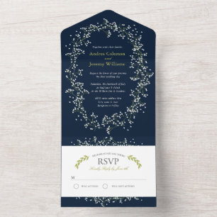 Convite de casamento de respiração do doce bebê