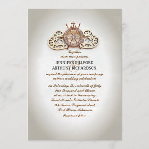 convite de casamento de rodas de barcos náuticos 