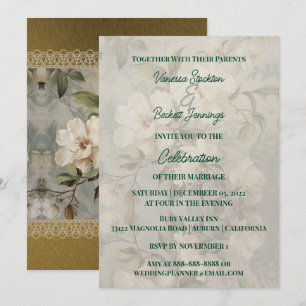 Convite de Casamento de Rosa Branca de Herança