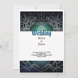 Convite de casamento de Rosa de luz estelar