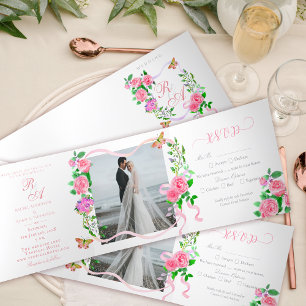 Convite de Casamento de Rosa Rosa Rosa Rosa Rosa R