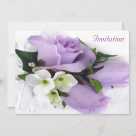 Convite de Casamento de Rosa Roxo
