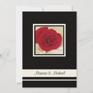 Convite de Casamento de rosa vermelha