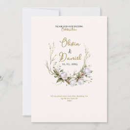 convite de casamento de rosas noivas elegantes chi
