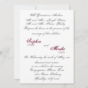 Convite de casamento de roteiro clássico.