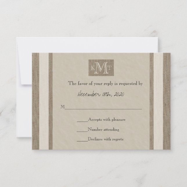 Convite de Casamento de RSVP — Procura de Pergamin (Frente)