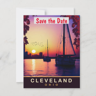 Convite de Casamento de Sailboat no Porto de Cleve