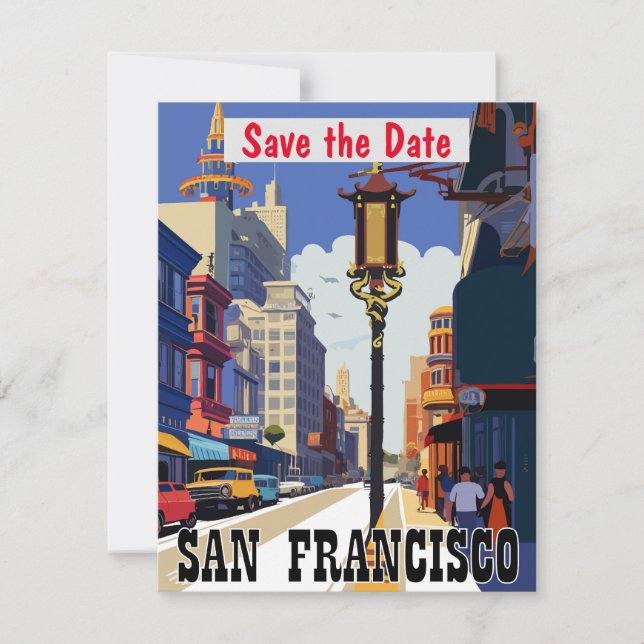 Convite de Casamento de San Francisco Cable Car (Frente)