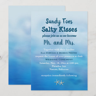 Convite de casamento de Sandy Toes de Aquarela