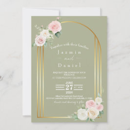 Convite De Casamento De Sangue Rosa E Branco E Suj