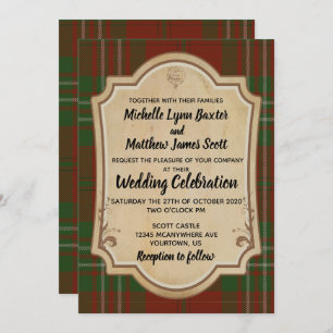Convite De Casamento De Scott Tartan