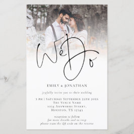 Convite de casamento de Script de Código QR de Fot