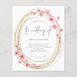 Convite De Casamento De Script De Frame Floral Cor