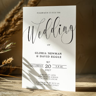Convite De Casamento De Script Elegante