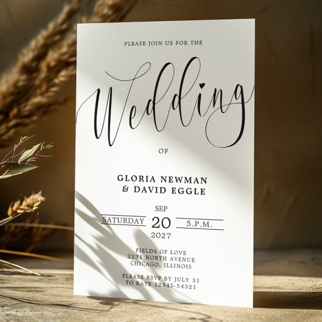 Convite De Casamento De Script Elegante (Criador carregado)