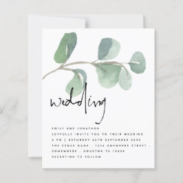 CONVITE DE CASAMENTO de Script Elegante Eucalyptus