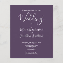 Convite de Casamento de Script Moderno com Orçamen