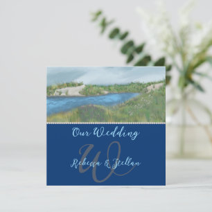 Convite De Casamento De Sede Pintado Com na moda