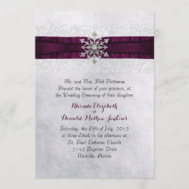 Convite De Casamento De Snowflake Com Chic Jeweled