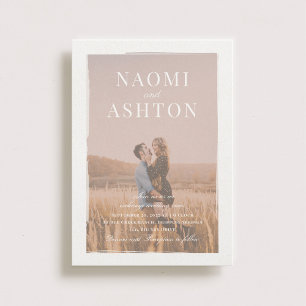 Convite de Casamento de Sobreposição Bruto