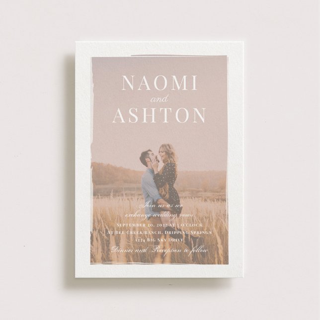 Convite de Casamento de Sobreposição Bruto (Criador carregado)