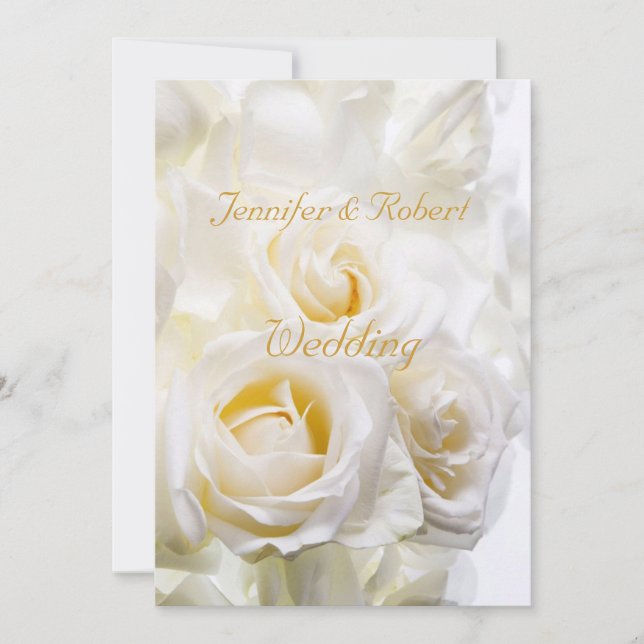 Convite de Casamento de Sonhos de Rosas (Frente)