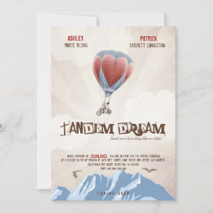 Convite de casamento De Sonhos De Tandem Love (Est