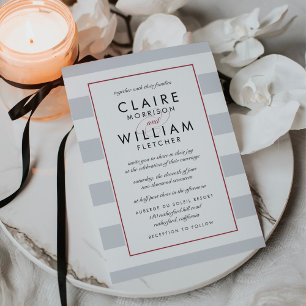 Convite de Casamento de Stripe Metro Aromas