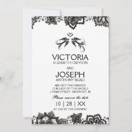 Convite de casamento de tatuagem ~ Pássaros Pretos