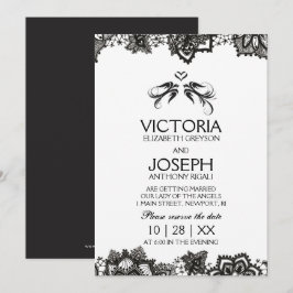 Convite de casamento de tatuagem ~ Pássaros Pretos