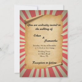 Convite De Casamento De Tema De Circo