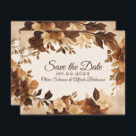 Convite de casamento de Tema Floral do Café e Crem<br><div class="desc">Este Convite de casamento de tema Floral do Café e Creme Autumn é perfeito para seu visual cremoso de outono, casamento ao estilo moderno. O estilo legal de flores castanho-escuro e caramelo de café acompanhado de tons de beige minimalistas e flores brancas complementares ajudarão a dar vida à sua visão!...</div>