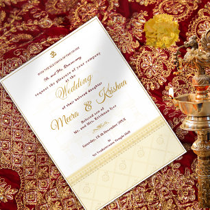Convite de Casamento de Templo Indiano