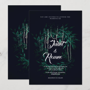 convite de casamento de texto 5x7.ROMEO&JULIET