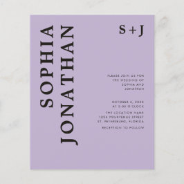 Convite de casamento de Tipografia Bold All in One