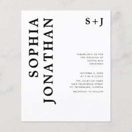 Convite de casamento de Tipografia Bold All in One