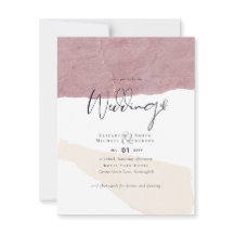 Convite de casamento de Tom da Terra abstrato