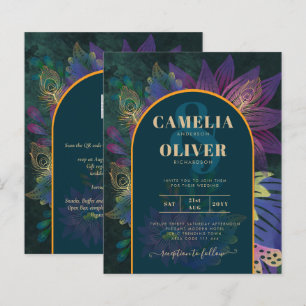 Convite de casamento de TONELADAS JUDAEL Douradas