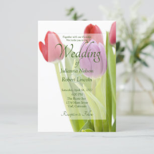 Convite de casamento de Tulipas