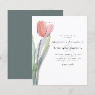 Convite De Casamento De Tulpa De Aquarela Orçament