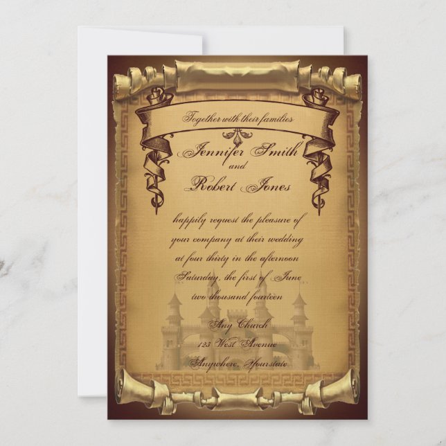 Convite de Casamento de uma Vez (Frente)