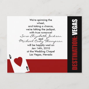 Convite de Casamento de Vegas para Ace of Hearts D