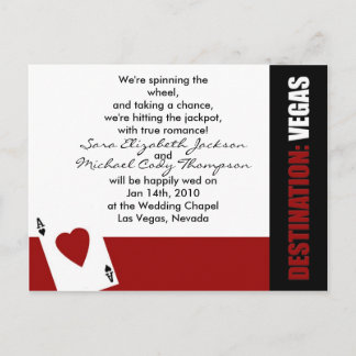 Convite de Casamento de Vegas para Ace of Hearts D