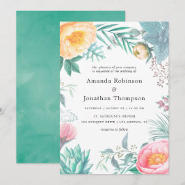 Convite De Casamento De Verão De Horda Tropical Mi