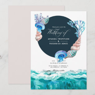 Convite de Casamento de Verão na Praia