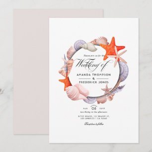 Convite de Casamento de Verão na Praia